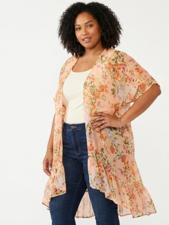 LC Lauren Conrad Other - LC Lauren Conrad Garden Floral Sheer Kimono Duster